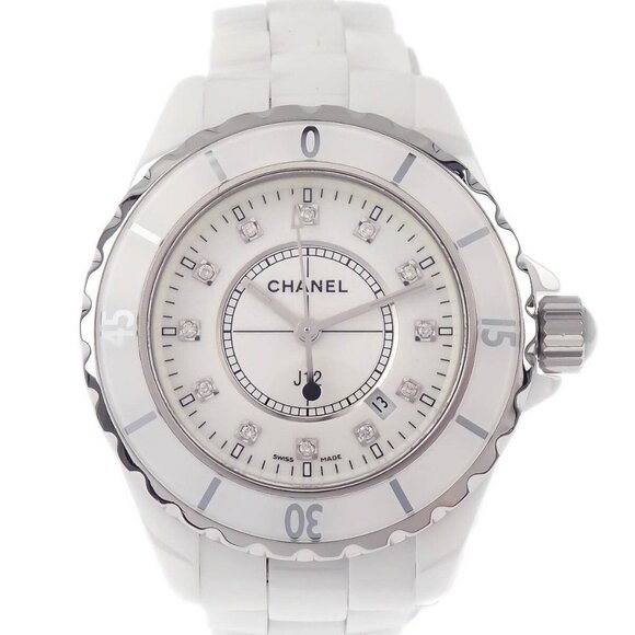 Chanel Ref.H2570 J12 34mm Quartz Watch Ceramic SS Diamond 185492 - Picture 1 of 7